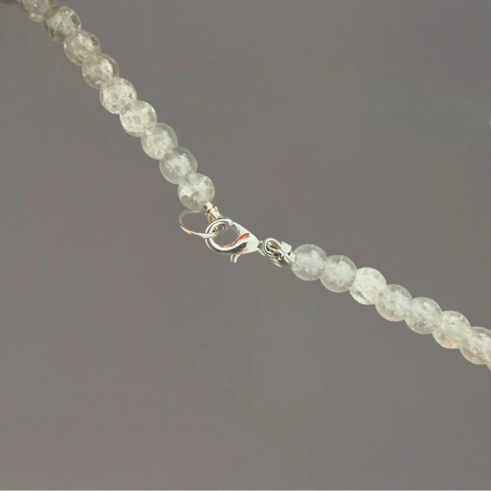 TERRA GEMMS Vault Series White Quartz Nugget Picasso Jasper Collectible Necklace - Picture 6 of 6